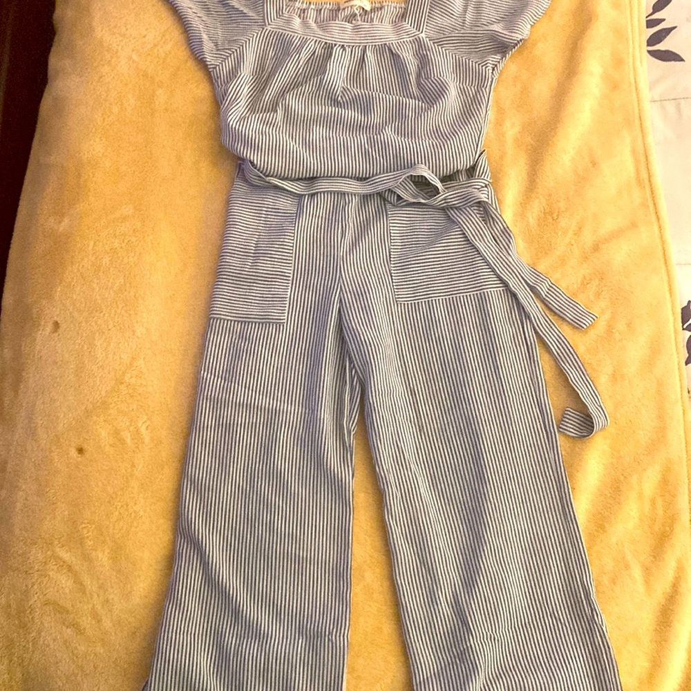 Pinstriped jumpsuit!!